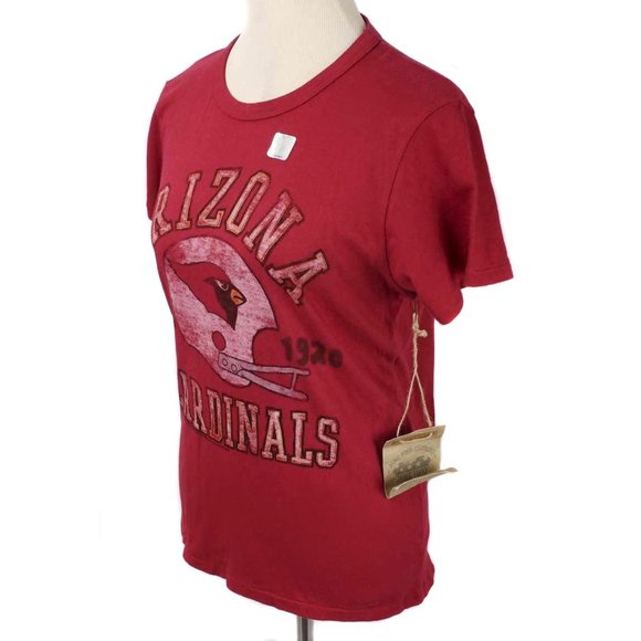 JUNK FOOD Red Vintage Look NFL Arizona Cardinals Short Sleeve Tee NWT - Picture 2 of 6